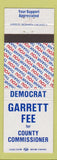 Matchbook Cover - Garrett Fee County Commissioner Election WEAR