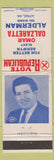 Matchbook Cover - Omar Calzaretta Alderman Election Berwyn IL WEAR