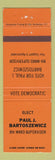 Matchbook Cover - Paul J Bartoszewicz 8th Ward Supervisor