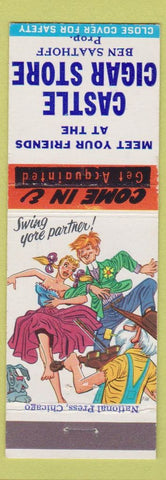 Matchbook Cover - Castle Cigar Store New Castle IN hillbilly dancing