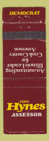 Matchbook Cover - Tom Hynes Assessor Election Cook County IL WORN