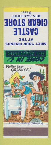 Matchbook Cover Castle Cigar Store New Castle IN hillbilly Better Than Granny's