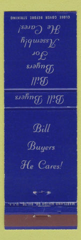 Matchbook Cover - Bill Buyers for Assembly election