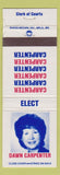 Matchbook Cover - Dawn Carpenter Clerk of Courts Election Ravenna OH