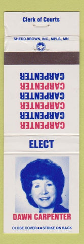 Matchbook Cover - Dawn Carpenter Clerk of Courts Election Ravenna OH