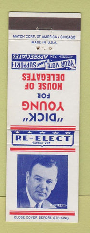 Matchbook Cover - Dick Young House of Delegates