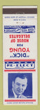 Matchbook Cover - Dick Young House of Delegates