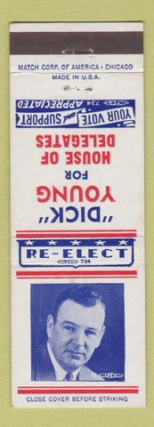 Matchbook Cover - Dick Young House of Delegates