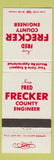 Matchbook Cover - Fred Frecker County Engineer Dayton OH