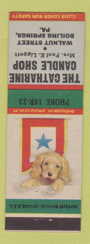 Matchbook Cover - Catharine Candle Shop Boiling Springs PA Watchful Waiting