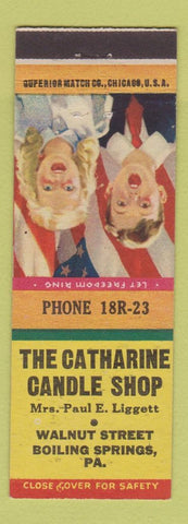 Matchbook Cover - Catharine Candle Shop Boiling Springs PA  Let Freedom Ring