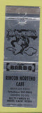 Matchbook Cover - Rincon Norteno Cafe Mexican Indio CA cowboy