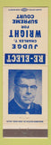 Matchbook Cover - Judge Charles T Wright Supreme Court Washington WA