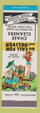 Matchbook Cover - Chase Cleaners Chase KS hillbilly low phone # Hogging Picture
