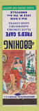 Matchbook Cover - Fred's Cafe Knoxville TN hillbilly Sewing