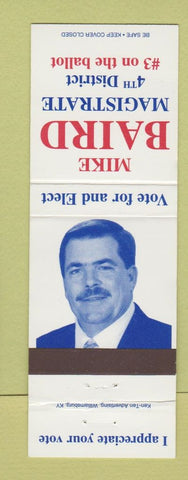 Matchbook Cover - Mike Baird Magistrate 4th District election