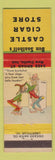 Matchbook Cover Ben Saathoff's Castle Cigar Store New Castle IN hillbilly X-Ray