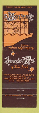Matchbook Cover - Juniors of Palm Beach FL