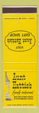 Matchbook Cover - Aunt Hattie's Restaurant St Petersburg FL