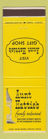 Matchbook Cover - Aunt Hattie's Restaurant St Petersburg FL
