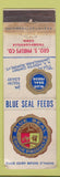 Matchbook Cover - Blue Seal Feeds Thompsonville CT POOR