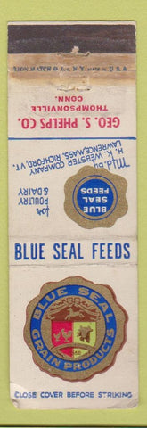 Matchbook Cover - Blue Seal Feeds Thompsonville CT POOR