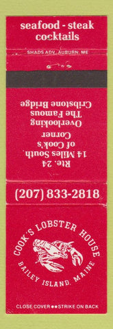 Matchbook Cover - Cook's Lobster House Bailey Island ME