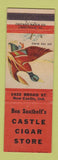 Matchbook Cover - Ben Saathoff's Castle Cigar Store New Castle IN  On the Wing