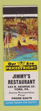 Matchbook Cover - Jimmy's Restaurant York PA James Notopoulos Cornered