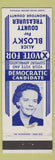 Matchbook Cover - Alice Blosky County Treasurer Montour County PA