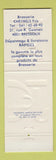 Matchbook Cover - JC Cheyrels Brasserie Belgium?