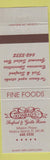 Matchbook Cover - Konrad's Seafood Grille Room Marco Island FL