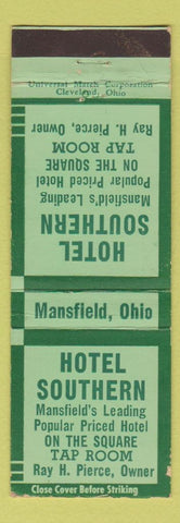 Matchbook Cover - Hotel Southern Mansfield OH