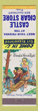 Matchbook Cover - Castle Cigar Store New Castle IN hillbilly Breakin Her In