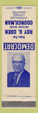 Matchbook Cover - Roy G Coen Second Ward Councilman South Charleston WV