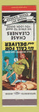 Matchbook Cover - Chase Cleaners Chase KS hillbilly low phone # Guard Duty