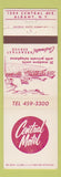 Matchbook Cover - Central Motel Albany NY