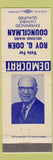 Matchbook Cover - Roy G Coen Second Ward Councilman South Charleston WV