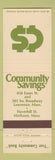 Matchbook Cover - Community Savings Lawrence Methuen MA