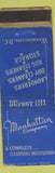 Matchbook Cover - Manhattan Company Cleansing Laundry Washington DC WORN