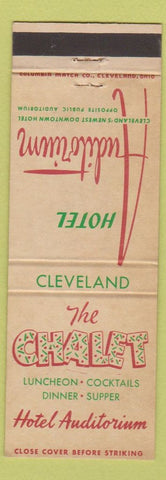 Matchbook Cover - Hotel Auditorium Cleveland OH The Chalet