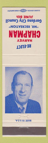 Matchbook Cover - Harvey Chapman Gardena City Council CA