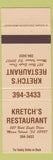 Matchbook Cover - Kretch's Restaurant Marco Island FL