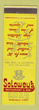 Matchbook Cover - Solowey's Restaurant New York City