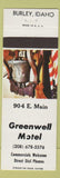 Matchbook Cover - Greenwell Motel Burley ID