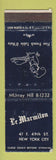 Matchbook Cover - Le Marmiton French Restaurant New York City WEAR