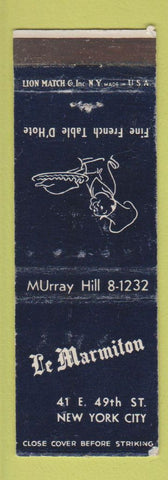 Matchbook Cover - Le Marmiton French Restaurant New York City WEAR