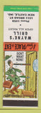 Matchbook Cover - Wayne's Grill New Castle IN hillbilly salesman