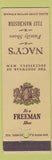 Matchbook Cover - Freeman Mens Shoes Nacy's
