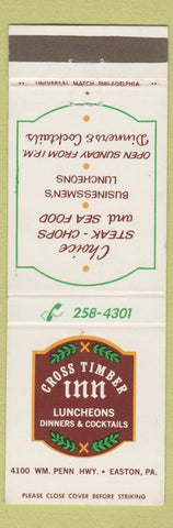 Matchbook Cover - Cross Timber Inn Easton PA